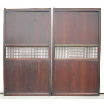 変わり障子枠の田舎風帯戸M 2枚1組　B998YD 