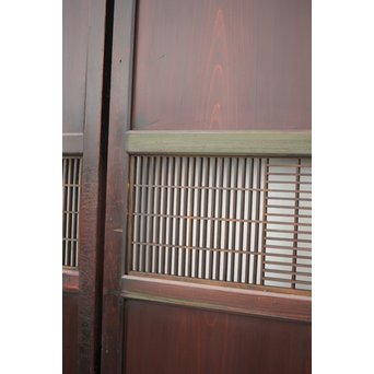 変わり障子枠の田舎風帯戸M 2枚1組　B998YD 