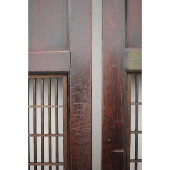 変わり障子枠の田舎風帯戸M 2枚1組　B998YD 