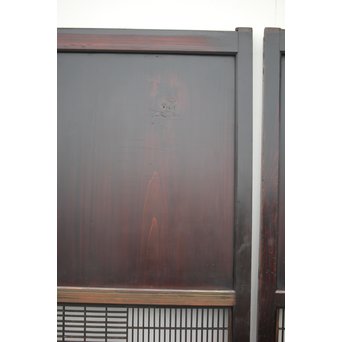 変わり障子枠の田舎風帯戸M 2枚1組　B998YD 