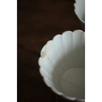 古伊万里白磁 菊型向付 10客1組　P204 