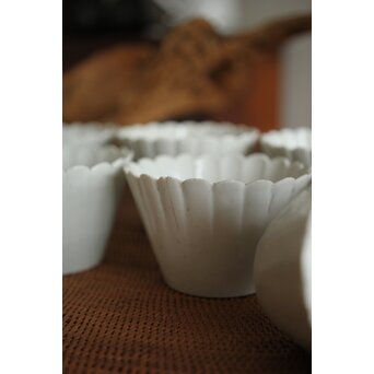 古伊万里白磁 菊型向付 10客1組　P204 