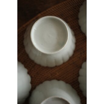 古伊万里白磁 菊型向付 10客1組　P204 