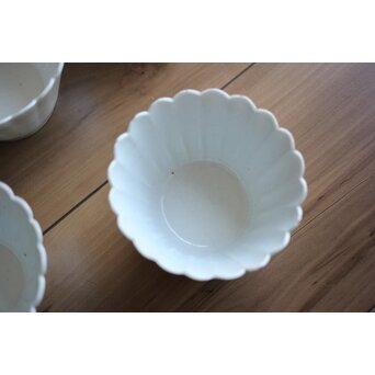 古伊万里白磁 菊型向付 10客1組　P204 