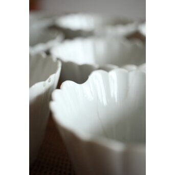 古伊万里白磁 菊型向付 10客1組　P204 