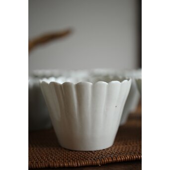 古伊万里白磁 菊型向付 10客1組　P204 