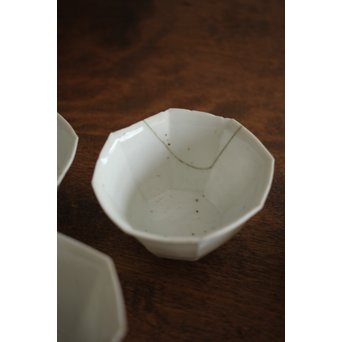 古九谷白磁 八角面取向付 7客　P205 
