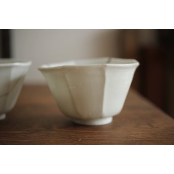 古九谷白磁 八角面取向付 7客　P205 