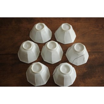 古九谷白磁 八角面取向付 7客　P205 