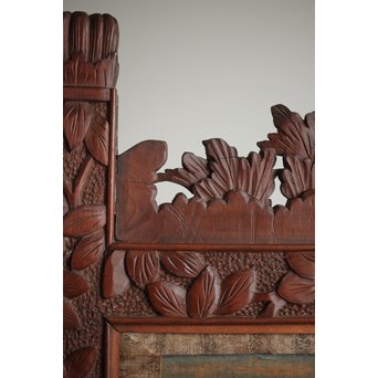 日光彫と明治刺繍の衝立　X260Y 