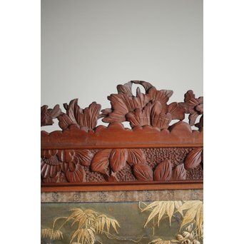 日光彫と明治刺繍の衝立　X260Y 