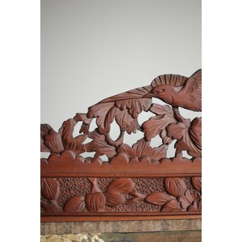 日光彫と明治刺繍の衝立　X260Y 