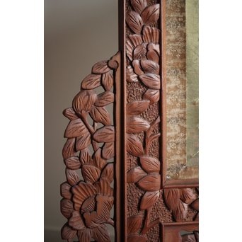 日光彫と明治刺繍の衝立　X260Y 