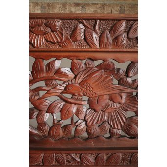 日光彫と明治刺繍の衝立　X260Y 