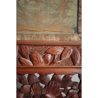 日光彫と明治刺繍の衝立　X260Y 