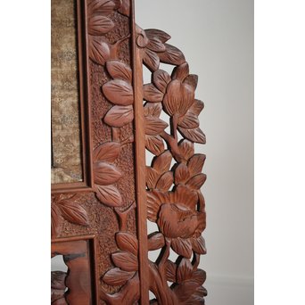 日光彫と明治刺繍の衝立　X260Y 