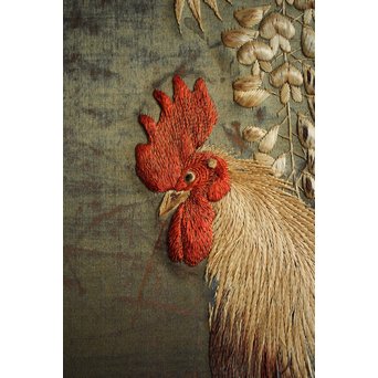 日光彫と明治刺繍の衝立　X260Y 