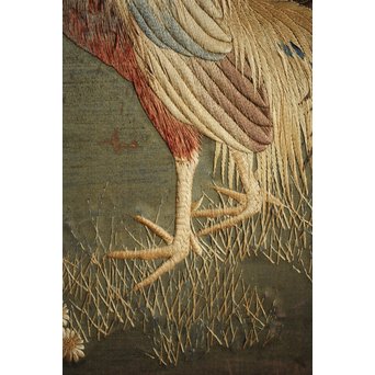 日光彫と明治刺繍の衝立　X260Y 