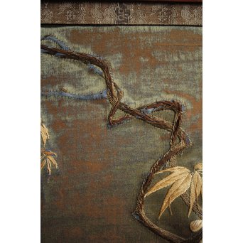 日光彫と明治刺繍の衝立　X260Y 