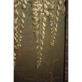 日光彫と明治刺繍の衝立　X260Y 