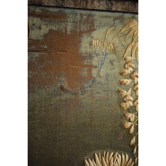 日光彫と明治刺繍の衝立　X260Y 