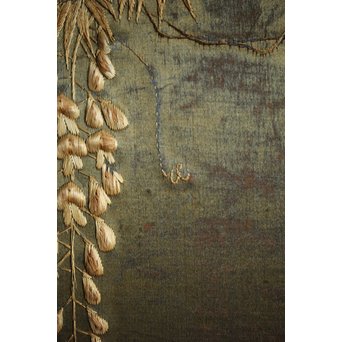 日光彫と明治刺繍の衝立　X260Y 