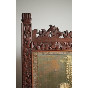 日光彫と明治刺繍の衝立　X260Y 