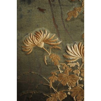 日光彫と明治刺繍の衝立　X260Y 