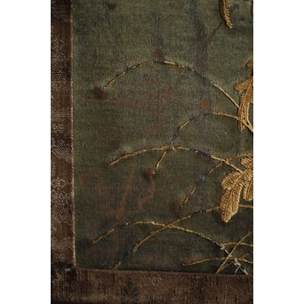 日光彫と明治刺繍の衝立　X260Y 