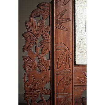 日光彫と明治刺繍の衝立　X260Y 