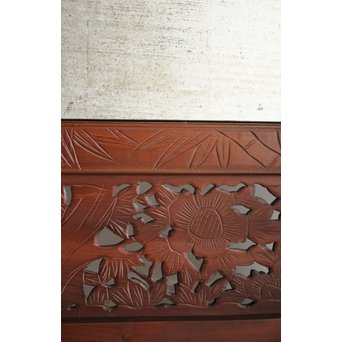 日光彫と明治刺繍の衝立　X260Y 