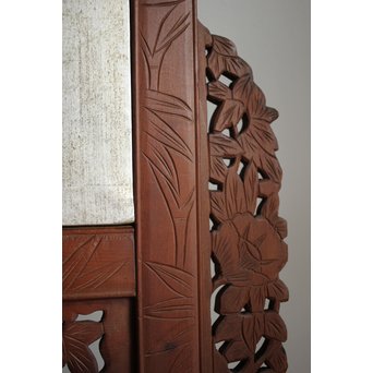 日光彫と明治刺繍の衝立　X260Y 