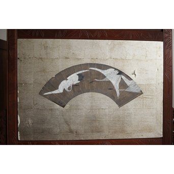 日光彫と明治刺繍の衝立　X260Y 