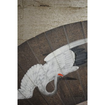 日光彫と明治刺繍の衝立　X260Y 