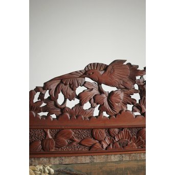 日光彫と明治刺繍の衝立　X260Y 