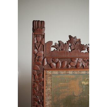 日光彫と明治刺繍の衝立　X260Y 