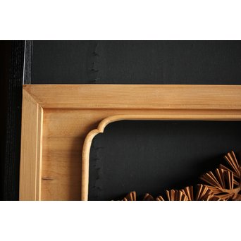 大雲銘 松竹梅深彫木彫欄間 2枚1組　R0050Y 