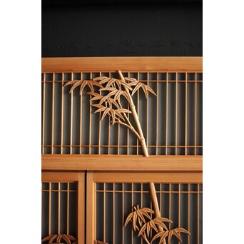 竹虎書院欄間 5枚1組　R0053Y 