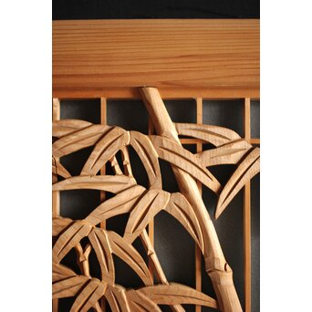 竹虎書院欄間 5枚1組　R0053Y 