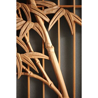 竹虎書院欄間 5枚1組　R0053Y 