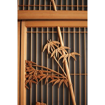 竹虎書院欄間 5枚1組　R0053Y 