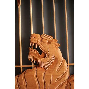 竹虎書院欄間 5枚1組　R0053Y 