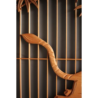 竹虎書院欄間 5枚1組　R0053Y 