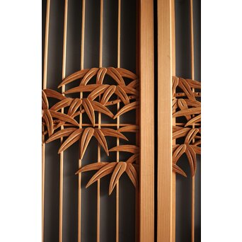 竹虎書院欄間 5枚1組　R0053Y 