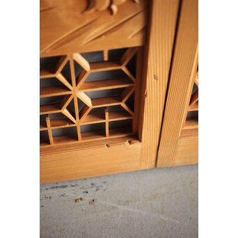 竹虎書院欄間 5枚1組　R0053Y 