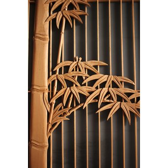 竹虎書院欄間 5枚1組　R0053Y 