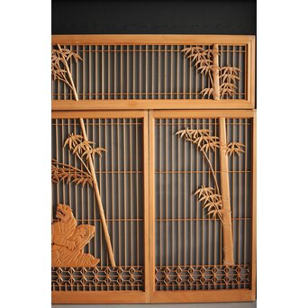 竹虎書院欄間 5枚1組　R0053Y 