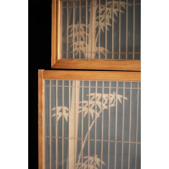 竹虎書院欄間 5枚1組　R0053Y 