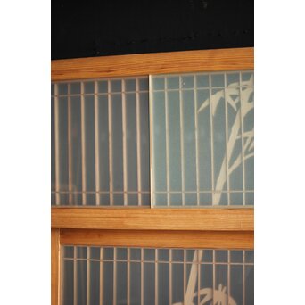 竹虎書院欄間 5枚1組　R0053Y 