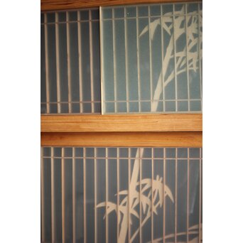 竹虎書院欄間 5枚1組　R0053Y 